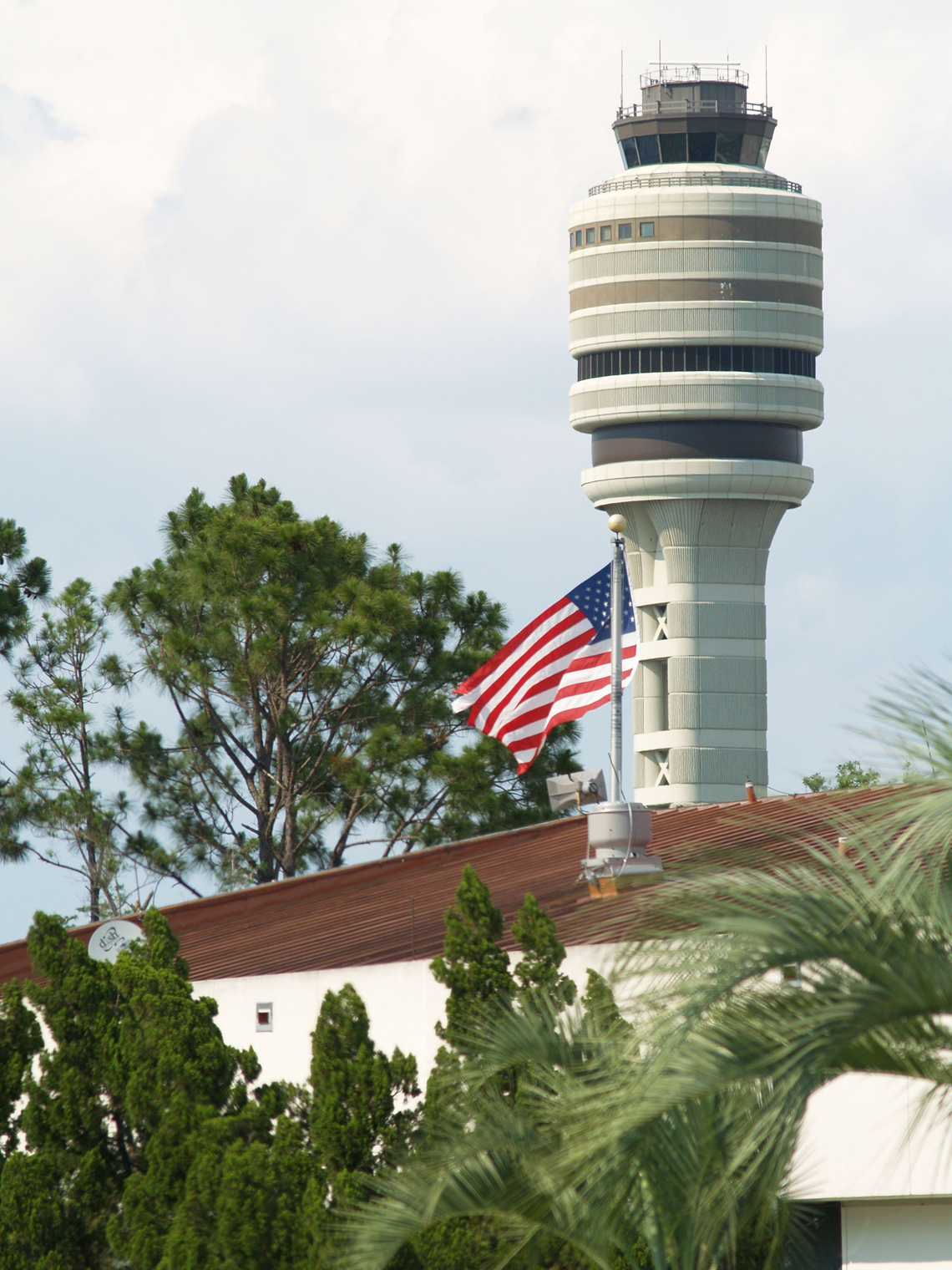 FAA Tower with Flag