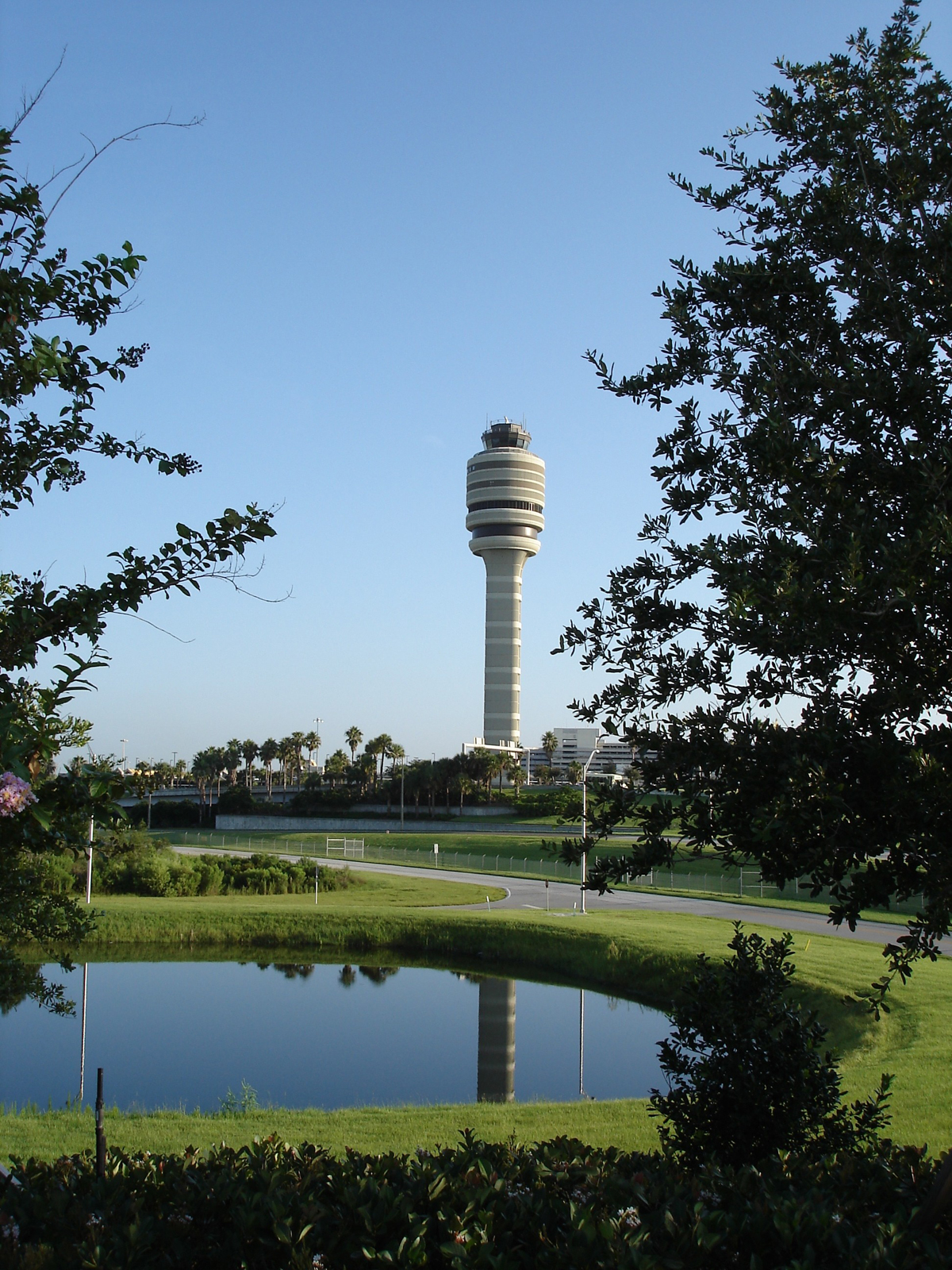 FAA Tower Reflected