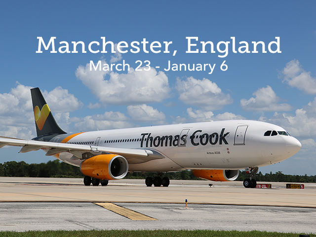 Fly Thomas Cook to Manchester, England